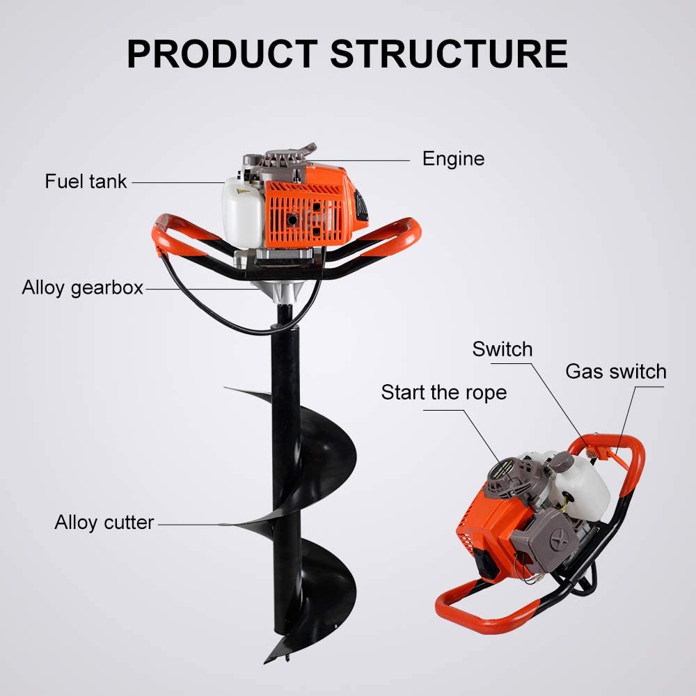 63CC 2 Stroke Air Cooled Earth Auger