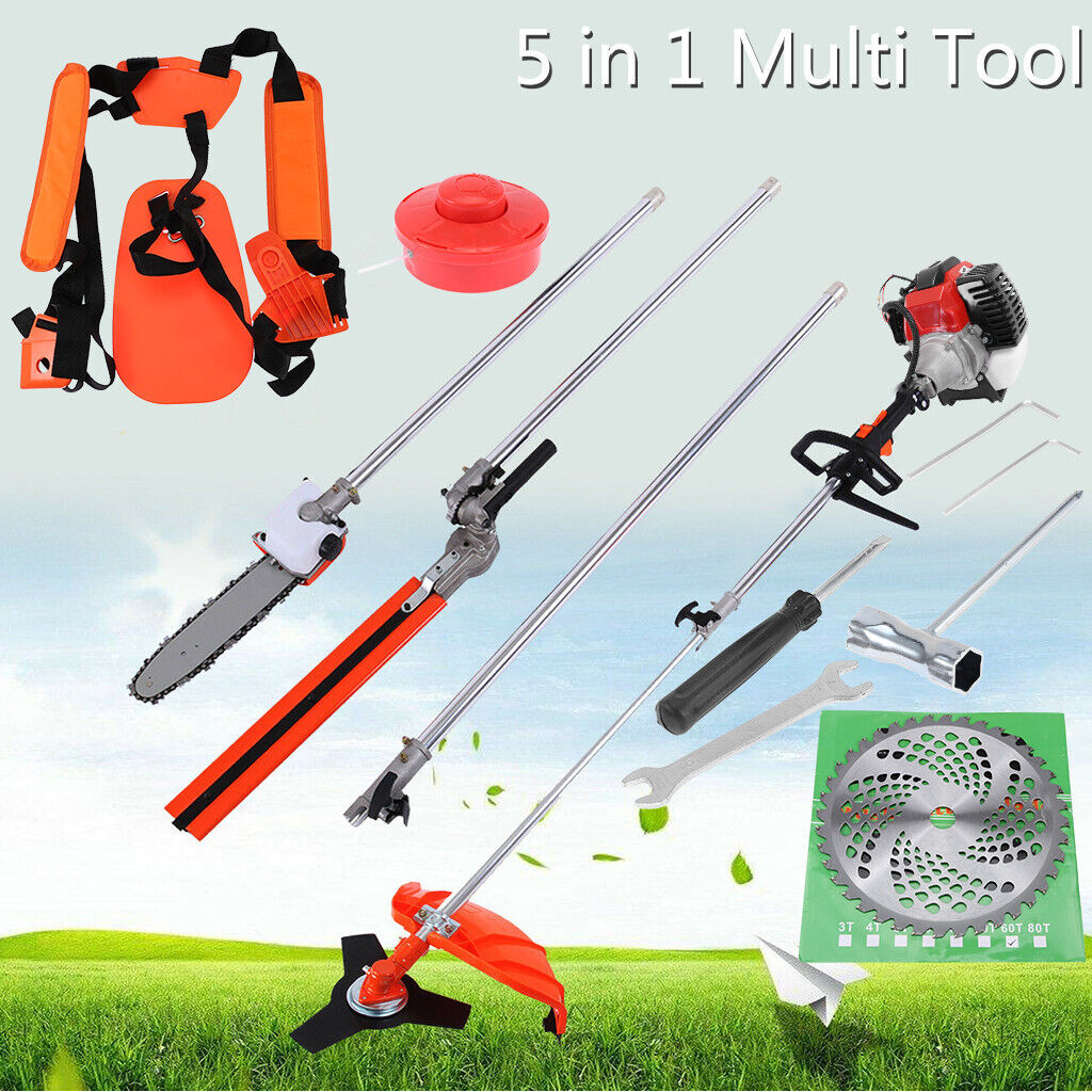 5-in-1 52CC Outdoor Pole Saw Brush Cutter