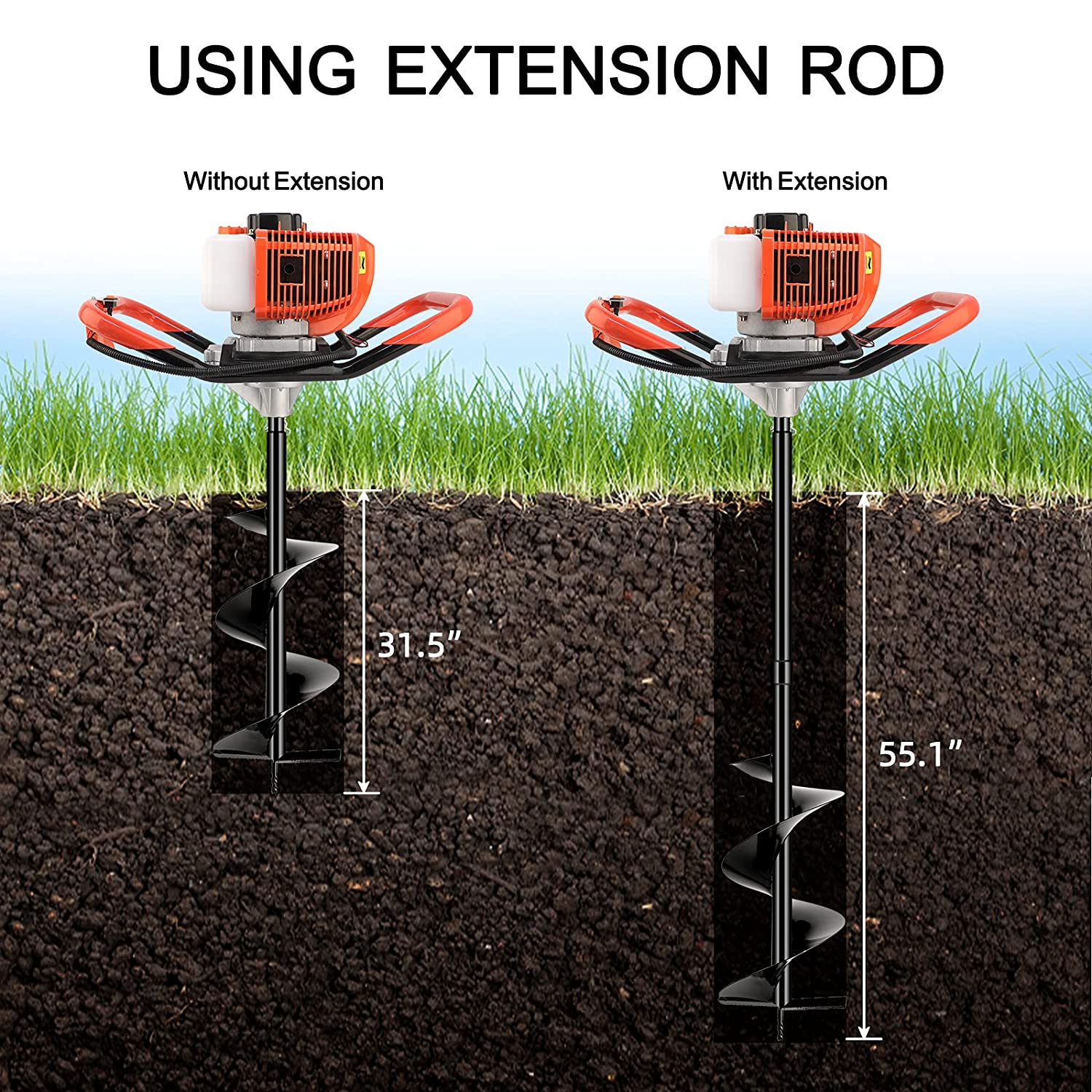 52CC Gas Powered Earth Auger